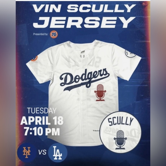 Unisex Dodgers Vin Scully Jersey | 76 | promo - Picture 1 of 1